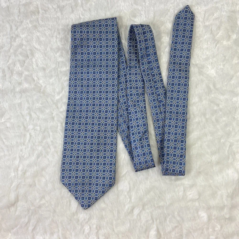 Jos.A.Bank Signature Collection - Silk Necktie Designer Geometric Tie Italy - Picture 3 of 4